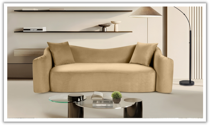 Meridian Furniture Destin Velvet Upholstered Sofa-Jennifer Furniture