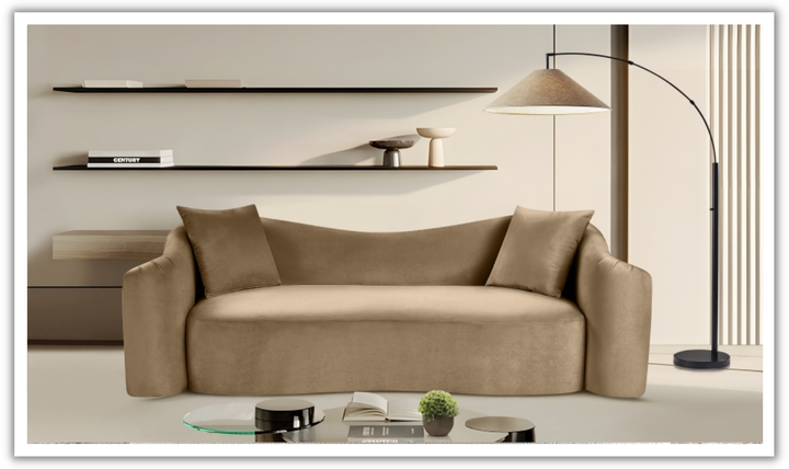 Meridian Furniture Destin Velvet Upholstered Sofa-Jennifer Furniture
