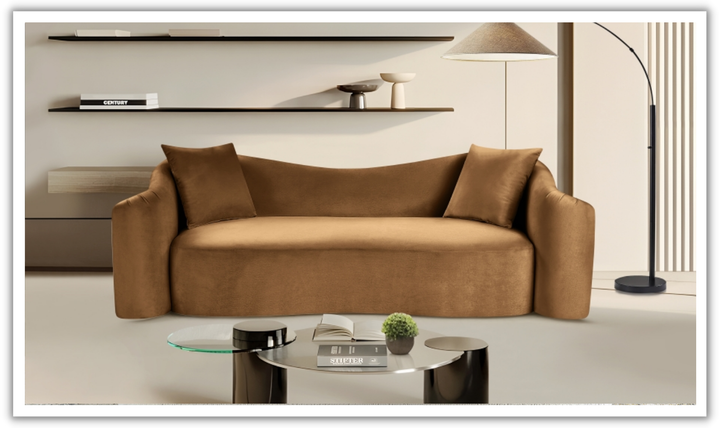 Meridian Furniture Destin Velvet Upholstered Sofa-Jennifer Furniture