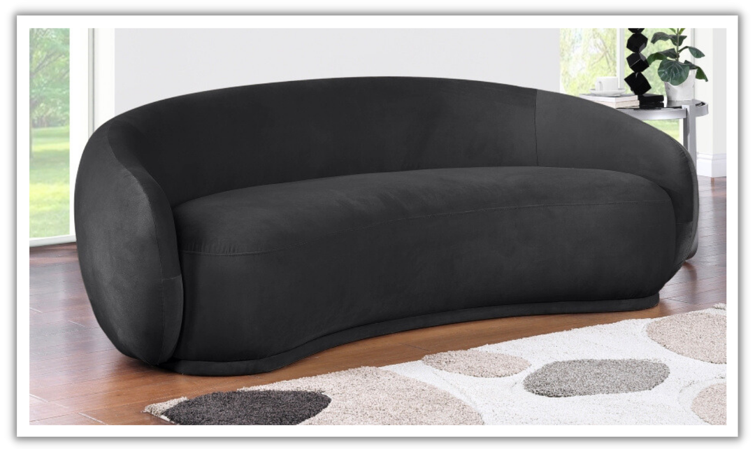 Meridian Furniture Emery Velvet Fabric Upholstered Sofa