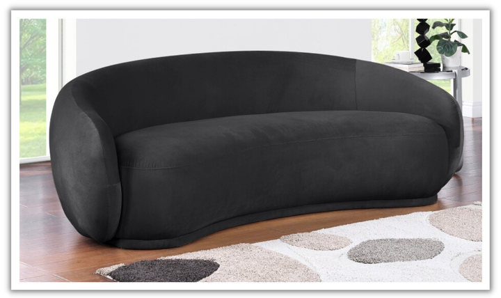 Meridian Furniture Emery Velvet Fabric Upholstered Sofa