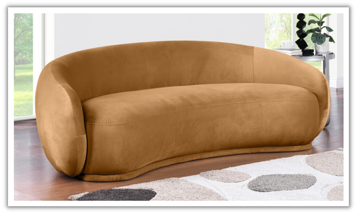 Meridian Furniture Emery Velvet Fabric Upholstered Sofa