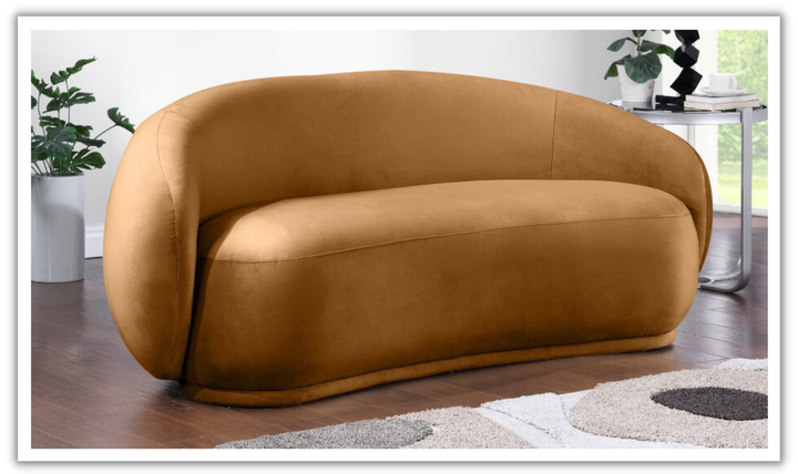 Meridian Furniture Emery Velvet Fabric Upholstered Loveseat