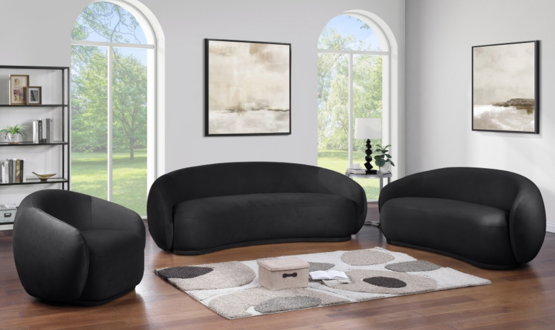 Meridian Furniture Emery Velvet Fabric Upholstered Sofa