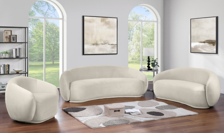 Meridian Furniture Emery Velvet Fabric Upholstered Sofa