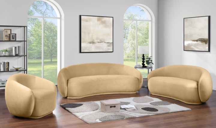 Meridian Furniture Emery Velvet Fabric Upholstered Sofa