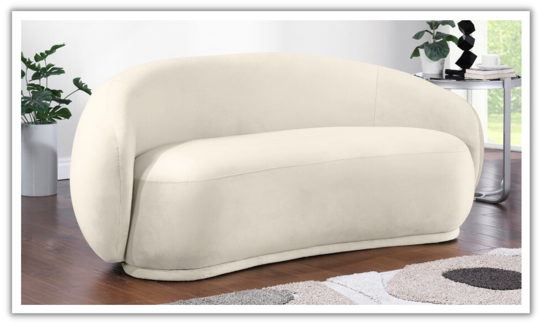 Meridian Furniture Emery Velvet Fabric Upholstered Loveseat