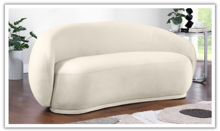 Meridian Furniture Emery Velvet Fabric Upholstered Loveseat