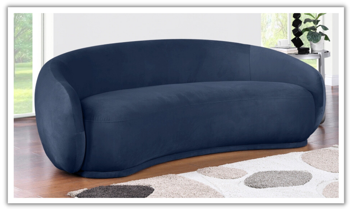 Meridian Furniture Emery Velvet Fabric Upholstered Sofa