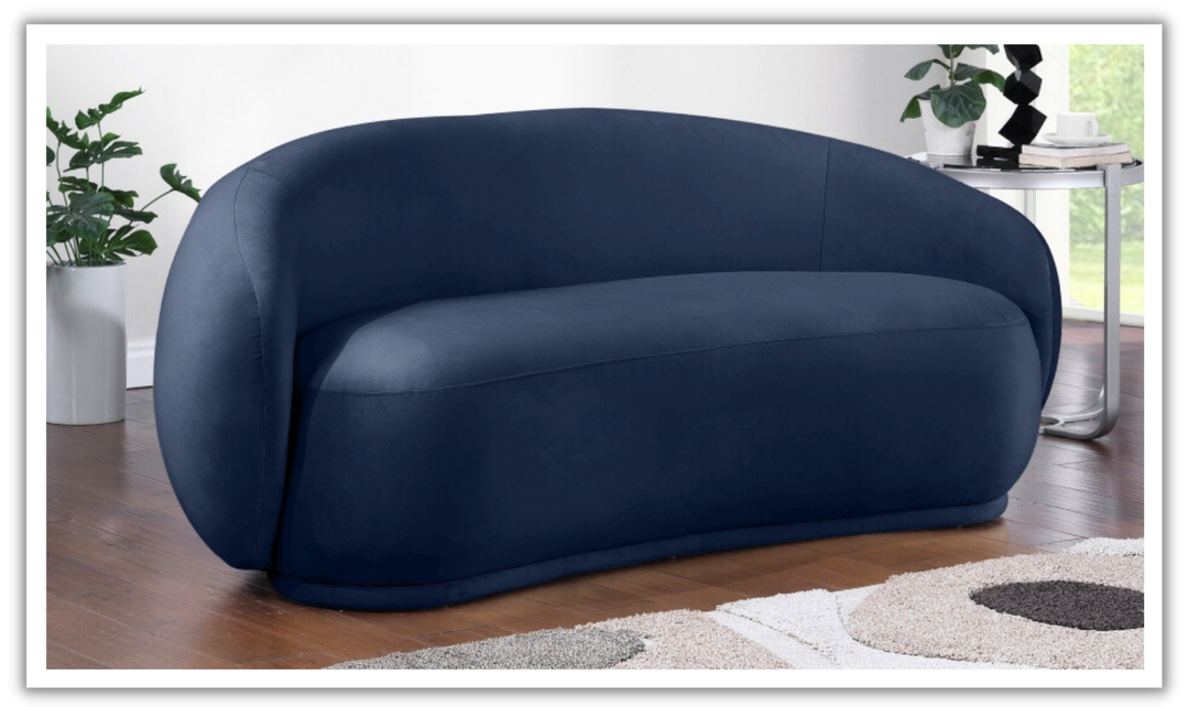 Meridian Furniture Emery Velvet Fabric Upholstered Loveseat