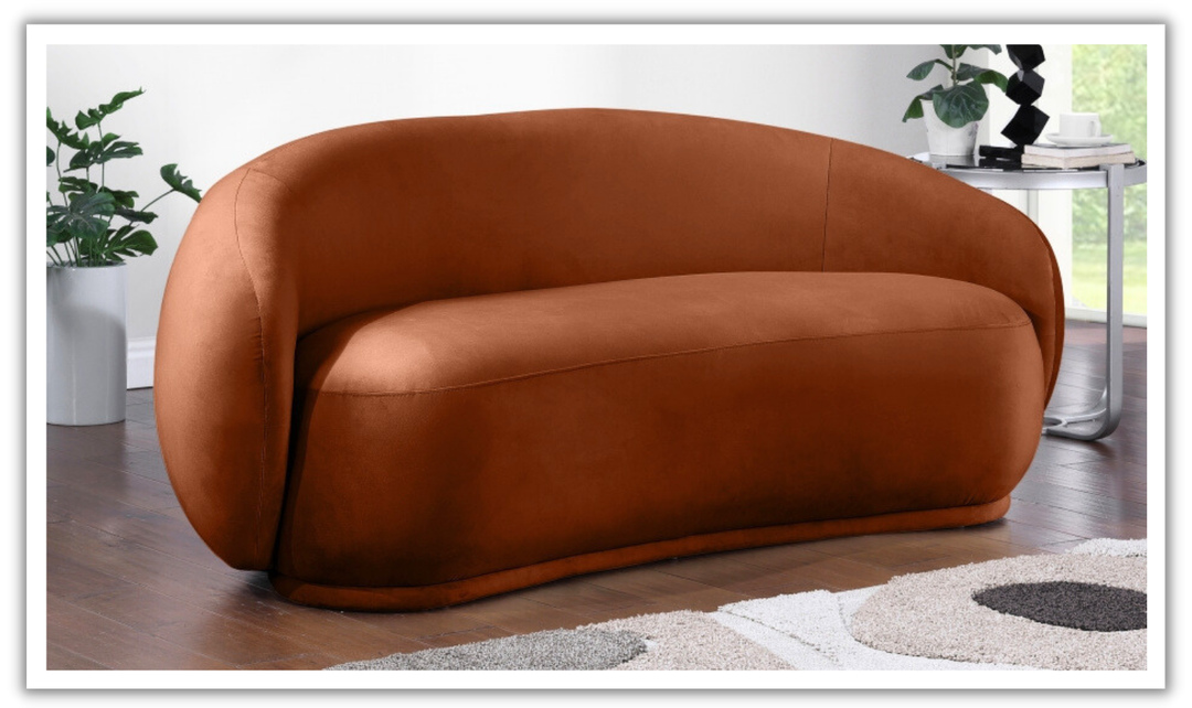 Meridian Furniture Emery Velvet Fabric Upholstered Loveseat