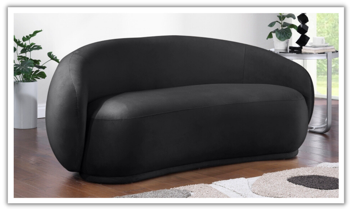 Meridian Furniture Emery Velvet Fabric Upholstered Loveseat