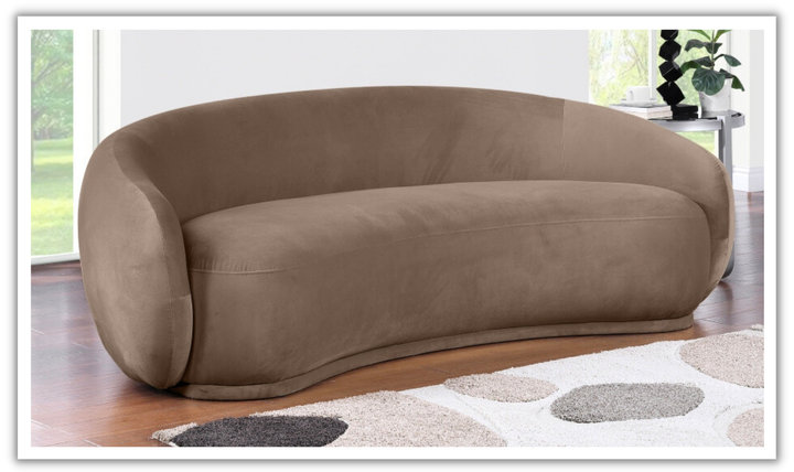 Meridian Furniture Emery Velvet Fabric Upholstered Sofa