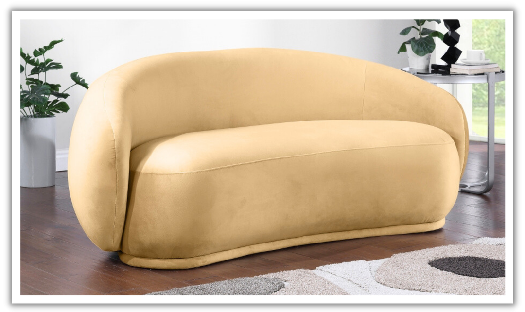 Meridian Furniture Emery Velvet Fabric Upholstered Loveseat
