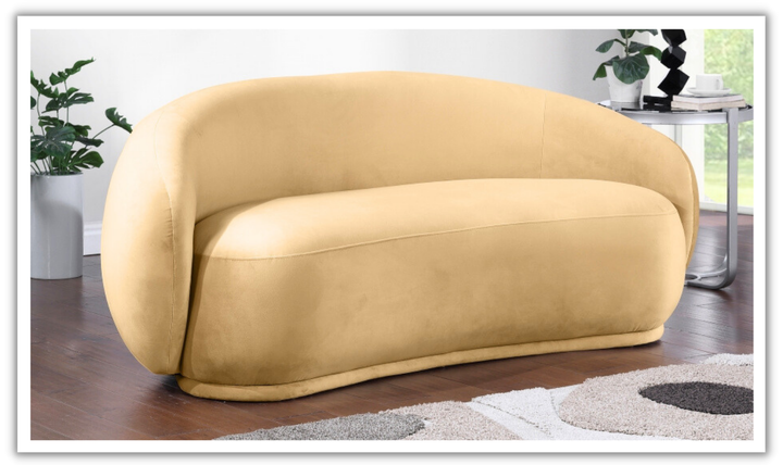 Meridian Furniture Emery Velvet Fabric Upholstered Loveseat
