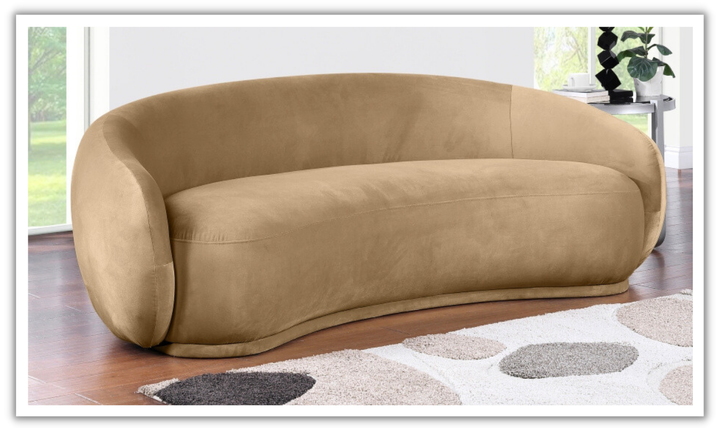 Meridian Furniture Emery Velvet Fabric Upholstered Sofa