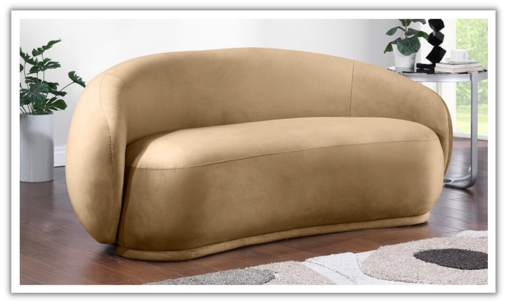 Meridian Furniture Emery Velvet Fabric Upholstered Loveseat