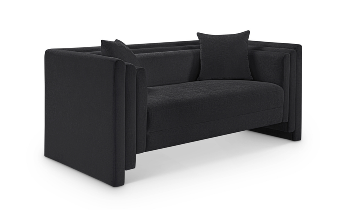 Meridian Furniture Everett Chenille Fabric Upholstered Loveseat Sofa-Jennifer Furniture