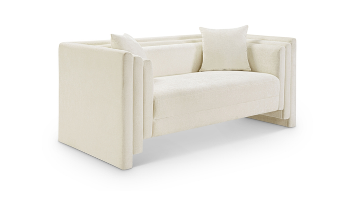Meridian Furniture Everett Chenille Fabric Upholstered Loveseat Sofa