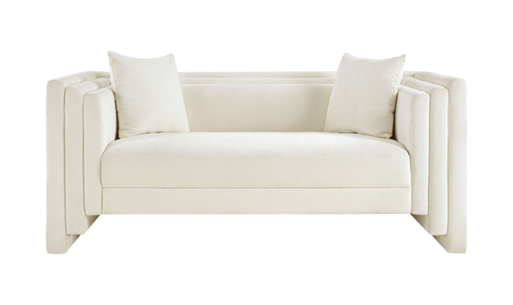 Meridian Furniture Everett Chenille Fabric Upholstered Loveseat Sofa