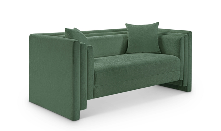 Meridian Furniture Everett Chenille Fabric Upholstered Loveseat Sofa-Jennifer Furniture