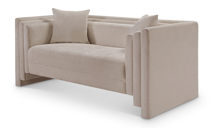 Meridian Furniture Everett Chenille Fabric Upholstered Loveseat Sofa-Jennifer Furniture