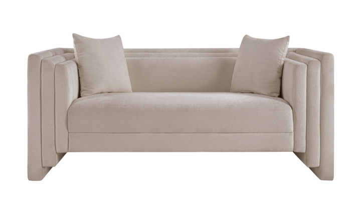 Meridian Furniture Everett Chenille Fabric Upholstered Loveseat Sofa