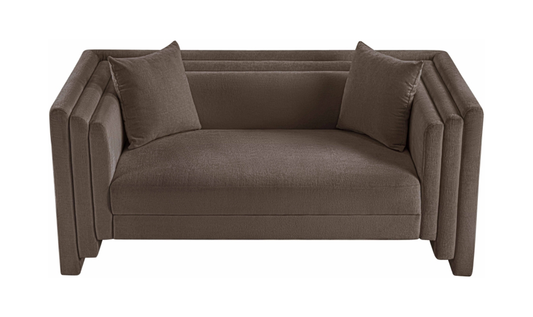 Meridian Furniture Everett Chenille Fabric Upholstered Loveseat Sofa