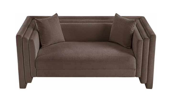 Meridian Furniture Everett Chenille Fabric Upholstered Loveseat Sofa