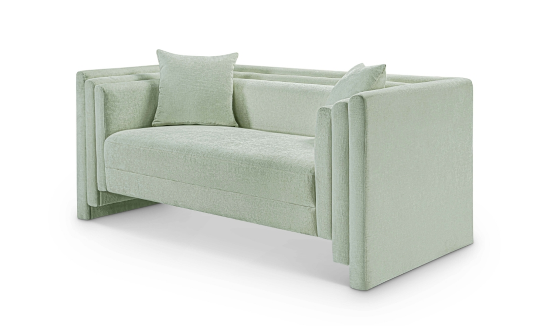 Meridian Furniture Everett Chenille Fabric Upholstered Loveseat Sofa