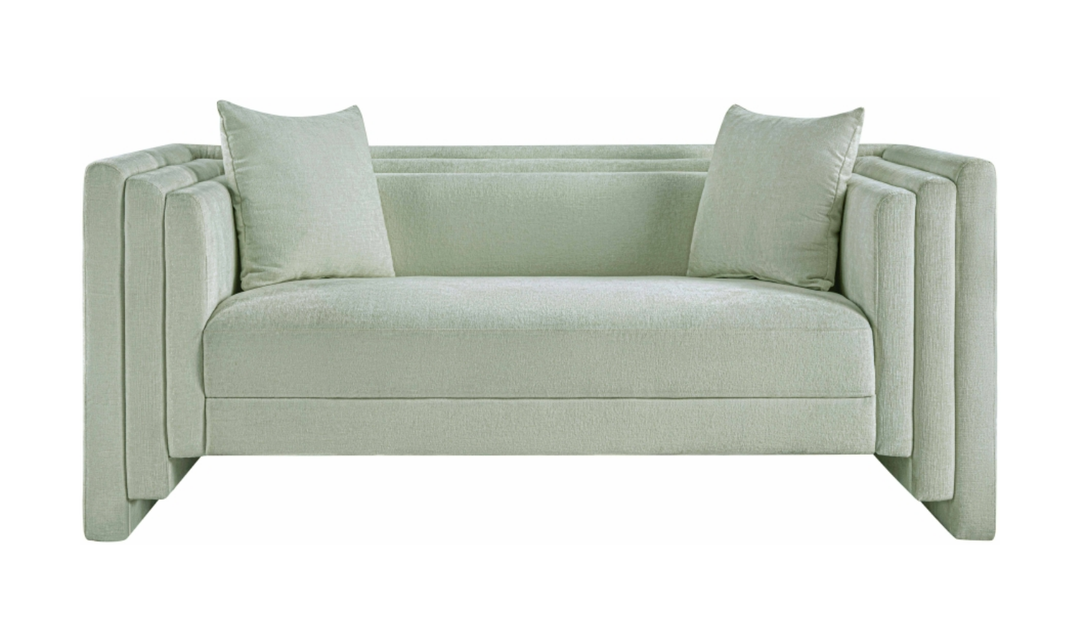 Meridian Furniture Everett Chenille Fabric Upholstered Loveseat Sofa