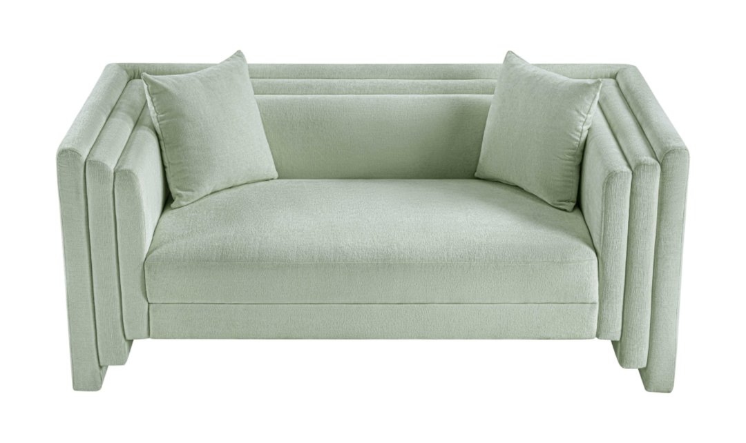 Meridian Furniture Everett Chenille Fabric Upholstered Loveseat Sofa