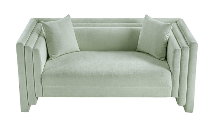 Meridian Furniture Everett Chenille Fabric Upholstered Loveseat Sofa