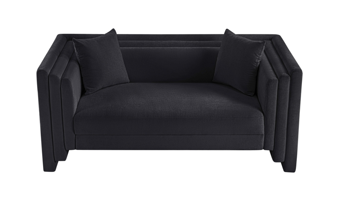 Meridian Furniture Everett Chenille Fabric Upholstered Loveseat Sofa