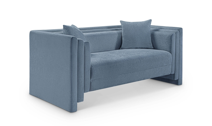 Meridian Furniture Everett Chenille Fabric Upholstered Loveseat Sofa