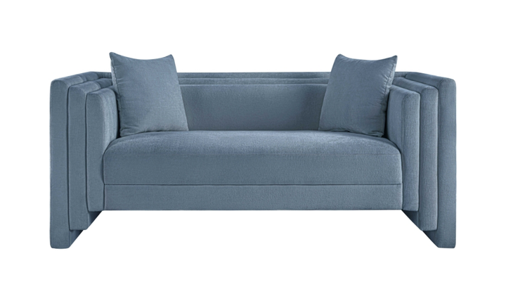 Meridian Furniture Everett Chenille Fabric Upholstered Loveseat Sofa