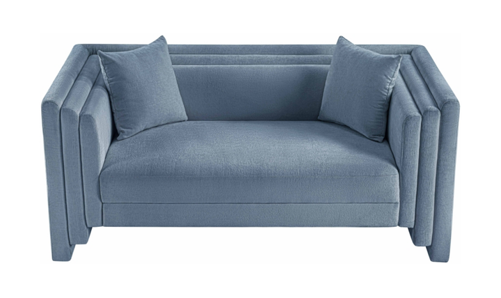 Meridian Furniture Everett Chenille Fabric Upholstered Loveseat Sofa