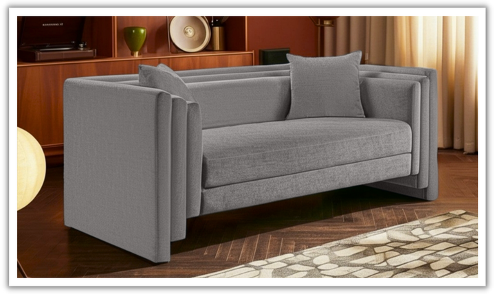 Meridian Furniture Everett Chenille Fabric Upholstered Loveseat Sofa