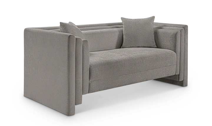 Meridian Furniture Everett Chenille Fabric Upholstered Loveseat Sofa