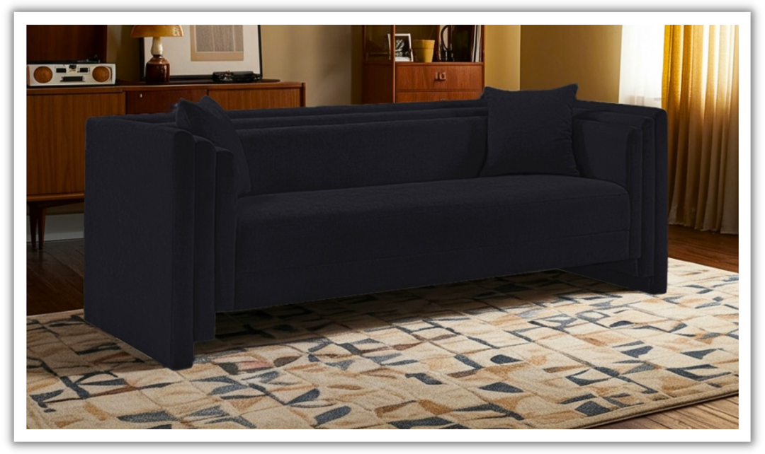 Meridian Furniture Everett Chenille Fabric Upholstered Sofa-Jennifer Furniture