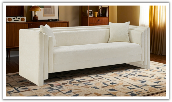 Meridian Furniture Everett Chenille Fabric Upholstered Sofa-Jennifer Furniture