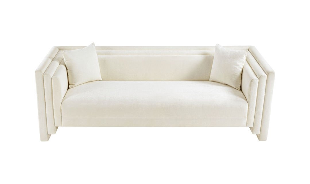 Meridian Furniture Everett Chenille Fabric Upholstered Sofa-Jennifer Furniture