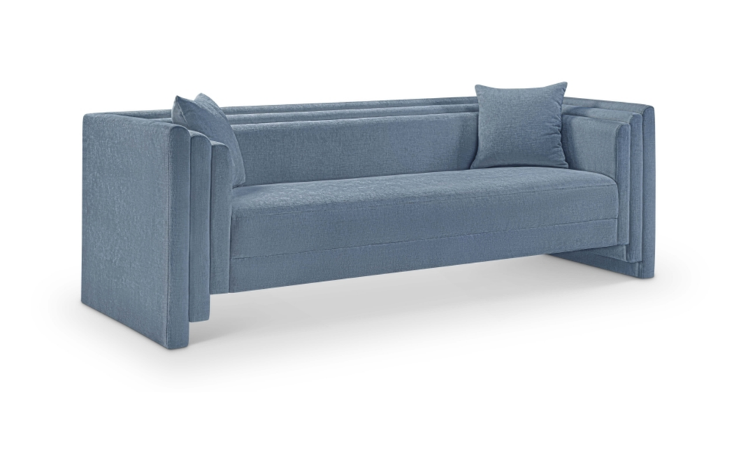 Meridian Furniture Everett Chenille Fabric Upholstered Sofa