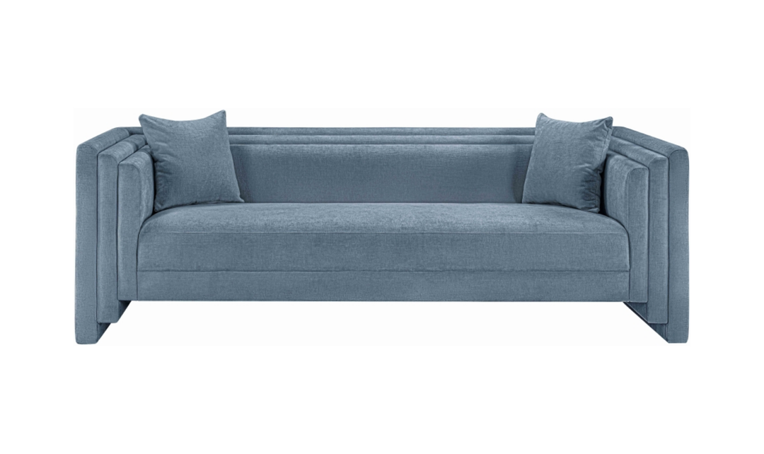 Meridian Furniture Everett Chenille Fabric Upholstered Sofa