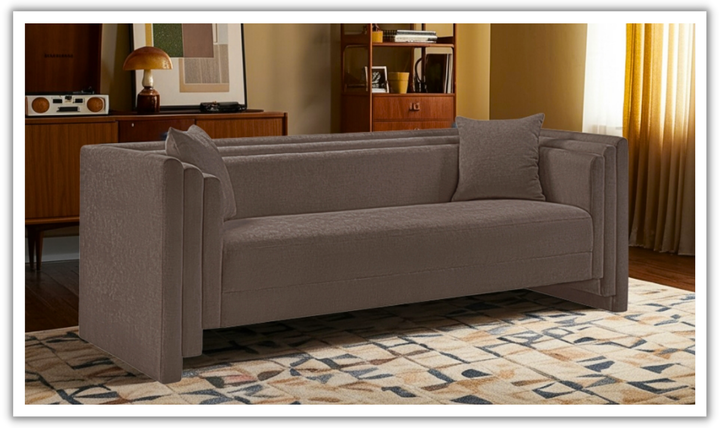Meridian Furniture Everett Chenille Fabric Upholstered Sofa-Jennifer Furniture