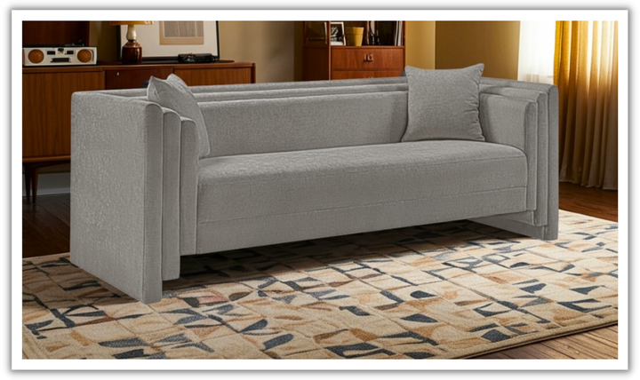 Meridian Furniture Everett Chenille Fabric Upholstered Sofa-Jennifer Furniture
