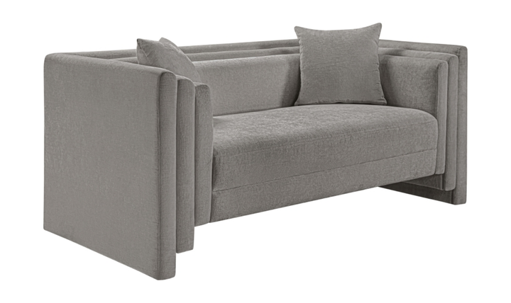 Meridian Furniture Everett Chenille Fabric Upholstered Loveseat Sofa