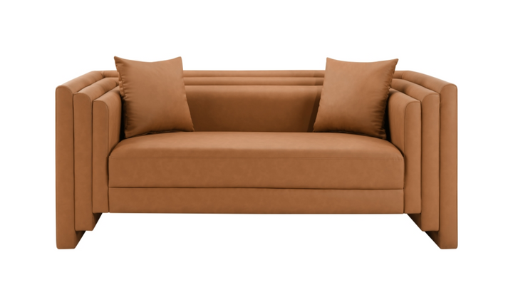 Meridian Furniture Everett Vegan Leather Upholstered Loveseat Sofa
