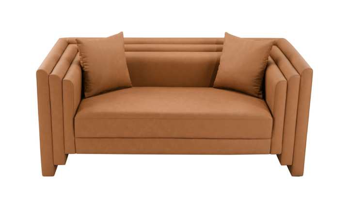 Meridian Furniture Everett Vegan Leather Upholstered Loveseat Sofa