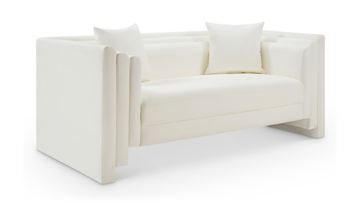Meridian Furniture Everett Vegan Leather Upholstered Loveseat Sofa